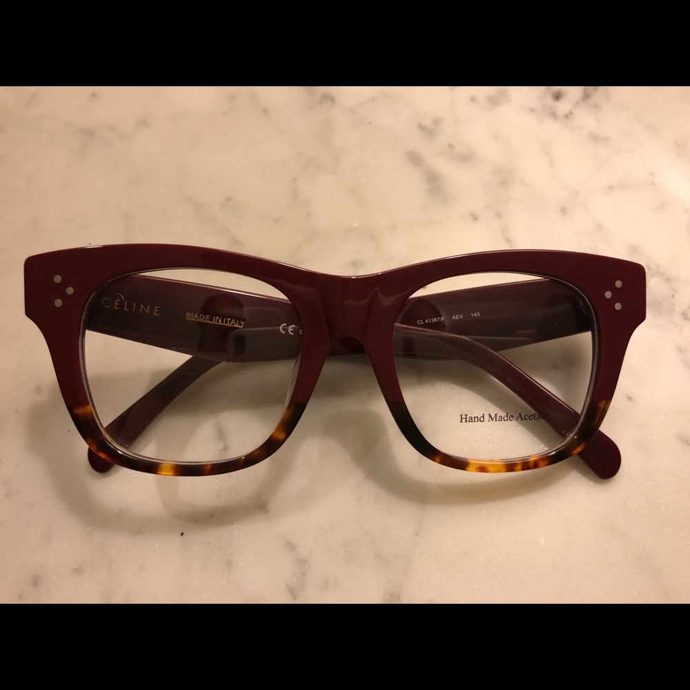 Celine Eyeglasses - Burgundy and Tortoise